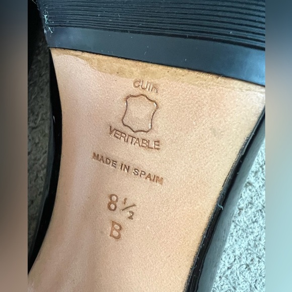 Charles David Women’s 8.5 Black Patent Leather Open Toe 3.5” High Heel Pump Shoe - Picture 8 of 13